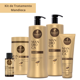 Imagem do produto Kit Haskell Mandioca Shampoo + Condicionador Mascara Leave In E Nectavita G