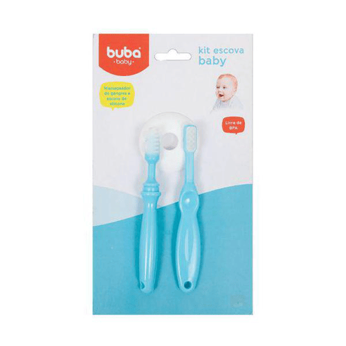 Imagem do produto Kit Higiene Oral Para Bebê Azul Buba Buba5247a Kit Escova Baby Menino Azul