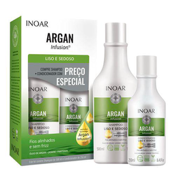 Imagem do produto Kit Inoar Argan Infusion Liso E Sedoso Shampoo + Condicionador 1 Unidade