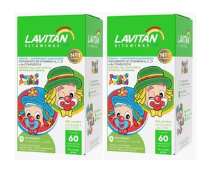 Imagem do produto Kit Lavitan Kids 120 Comprimidos Mastigáveis Mix De Frutas