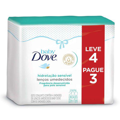 Imagem do produto Kit Lenco Umedecido Baby Dove Hidratacao Sensível C/50 Leve 4 Pague 3