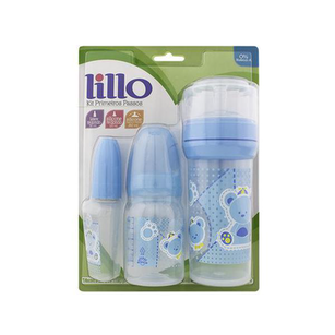 Imagem do produto Kit Mamadeiras Lillo Evolution Primeiros Passos Azul 50Ml + 120Ml + 260Ml
