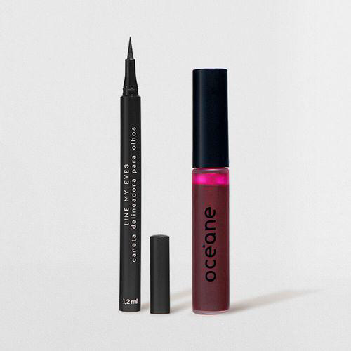 Kit Lip Tint Pink + Caneta Delineadora Preta Océane Edition 2 Produtos