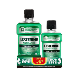 Imagem do produto Kit Listerine Anticáries Zero Álcool 1 Unidade