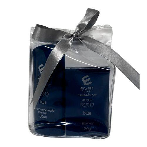 Kit Lyon Iii Acqua Lounge Ever Care Blue Shampoo/Condicionador 2 Em 1 80Ml + Sabonete 70G
