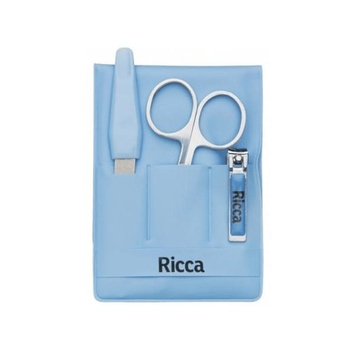 Kit Manicure Ricca Infantil Tesoura E Lixa E Cortador De Unha 1 Unidade