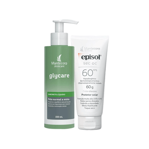 Imagem do produto Kit Mantecorp Cuidados Da Pele Facial Sabonete Líquido E Protetor Solar Fps60