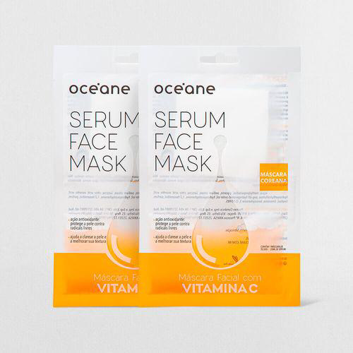 Imagem do produto Kit Máscara Facial De Sérum Com Vitamina C 2 Produtos