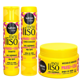 Imagem do produto Kit Meu Liso Muito+Liso Shampoo + Condicionador + Máscara De Hidratação Salon Line