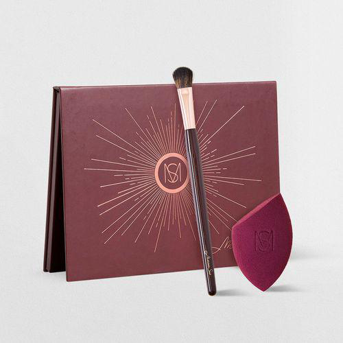 Imagem do produto Kit Meus Amores Mariana Saad By Océane Paleta 12 Shades + Esponja De Maquiagem Flat Blend + Pincel Ms12 3 Produtos