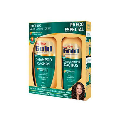 Imagem do produto Kit Niely Gold Cachos Shampoo 300Ml E Condicionador 200Ml