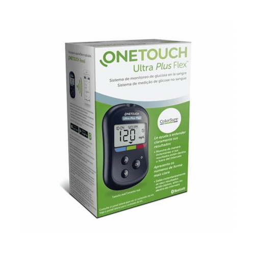 Imagem do produto Kit OneTouch Ultra Plus Monitor De Glicose Com 1 Aparelho + 1 Lancetador + 10 Lancetas