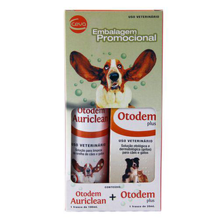 Imagem do produto Kit Otodem Plus + Otodem Auriclean Ceva Otites Cães E Gatos