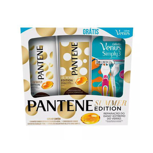 Kit Pantene Summer Edition Shampoo + Condicionador 400Ml + 200Ml Grátis Gillette Venus Simply 3