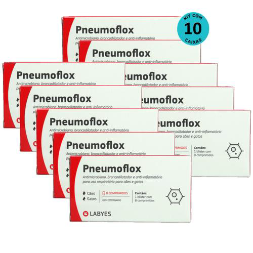 Imagem do produto Kit Pneumoflox 8 Comprimidos Para Cães E Gatos Labyes 10 Un