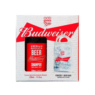 Imagem do produto Kit Premium Beer Budweiser Qod Barber Shop Shampoo Com 220Ml + Beer Bag 1 Unidade