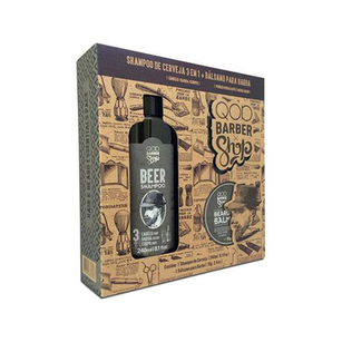 Kit Qod Barber Shop Beer Shampoo 3 Em 1 + Bálsamo Para Barba 70G