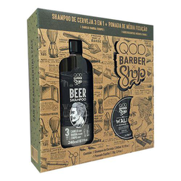 Imagem do produto Kit Qod Barber Shop Beer Shampoo 3 Em 1 + Cera Walk 70G
