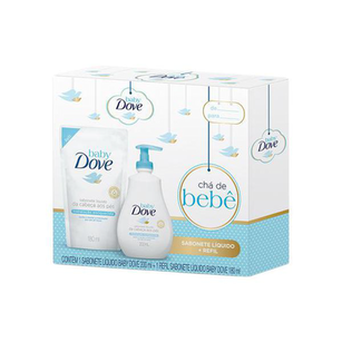 Imagem do produto Kit Sabonete Líquido Dove Baby Hidratação Enriquecida 200Ml + Refil 180Ml