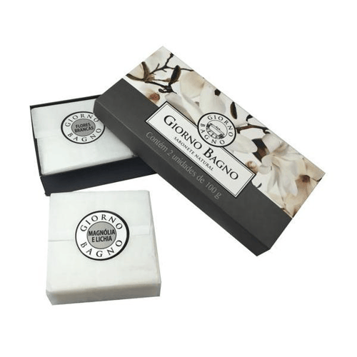 Imagem do produto Kit Sabonetes Flores Brancas E Magnólia Giorno Bagno Com 2 Unidades 200G