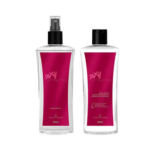 Imagem do produto Kit Sexy Attractive Feminino Hidratante Corporal 300Ml + Body Splash 300Ml Água De Cheiro
