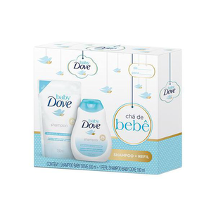 Imagem do produto Kit Shampoo Baby Dove Hidratação Enriquecida 200Ml + Refil 180Ml