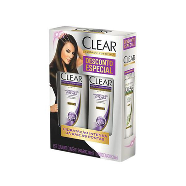 Imagem do produto Kit Shampoo + Condicionador Anticaspa Clear Women Hidratação Intensa 1 Unidade