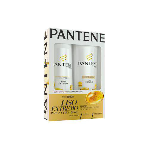 Imagem do produto Kit Shampoo - Condicionador Pantene Liso Extremo 400Ml