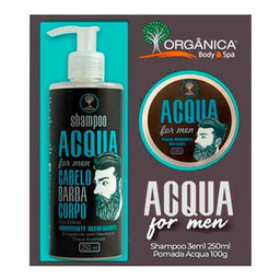 Imagem do produto Kit Shampoo Orgnica For Men 3 Em 1 250Ml + Pomada Acqua 100G