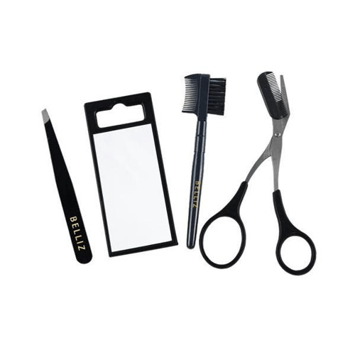 Imagem do produto Kit Sobrancelha Belliz Com Escova + Pente Pinça Tesoura Espelho De Bolsa 1 Unidade