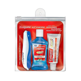 Imagem do produto Kit Viagem - Colgate Escova Creme E Fita Dental Enx Plax