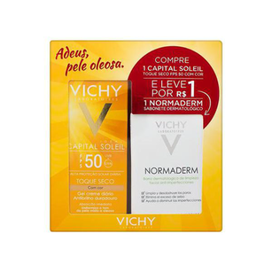 Imagem do produto Kit Vichy Protetor Solar Capital Soleil Fps 50 + Sabonete Facial Normaderm 50G +80G