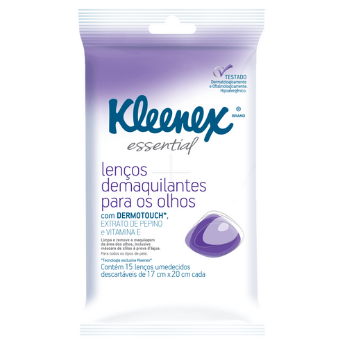 Imagem do produto Kleenex Lenco Demaquilantes Para Olhos 15 Lencos