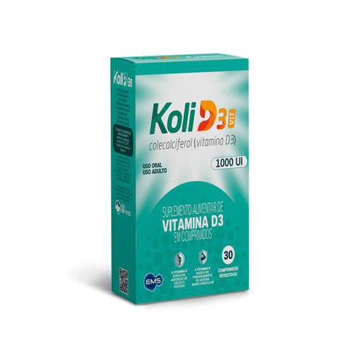 Imagem do produto Koli D3 Vitamina Dcolecalciferol 1.000Ui C/30 Comprimidos