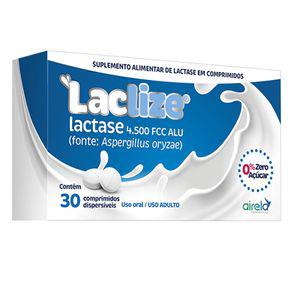 Imagem do produto Laclize Lactase 4500Fcc Com 30 Comprimidos Dispersíveis