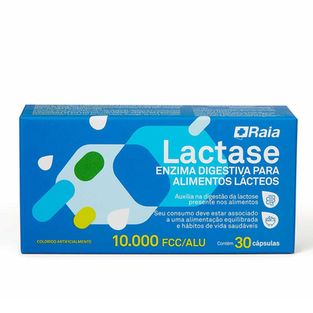 Imagem do produto Lactase Enzima Digestiva Raia 10.000 Fcc Alu Com 30 Cápsulas 30 Cápsulas