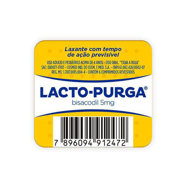 Imagem do produto Lacto - Purga 6 Comprimidos