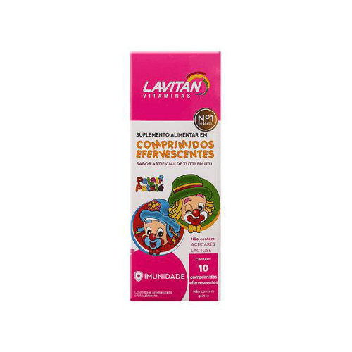Imagem do produto Lavitan Infantil Sabor Tuttifrutti Com 10 Comprimidos Efervescentes