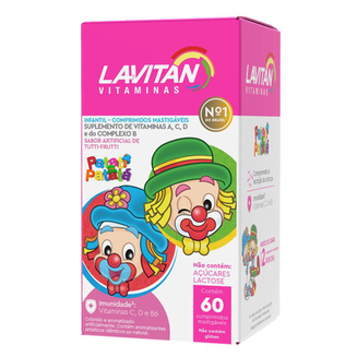 Imagem do produto Lavitan Kids Patati Patatá Tutti Frutti 60 Comprimidos Mastigáveis