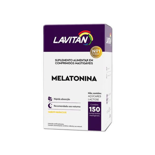 Imagem do produto Lavitan Melatonina Sabor Maracujá Com 150 Comprimidos Mastigáveis