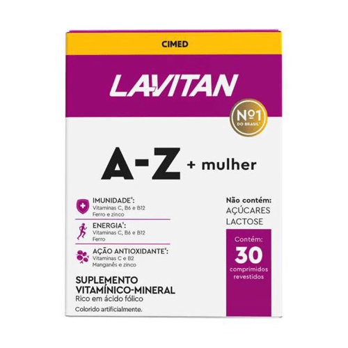Imagem do produto Lavitan Suplemento Vitamínico Mineral Com 30 Az Mulher