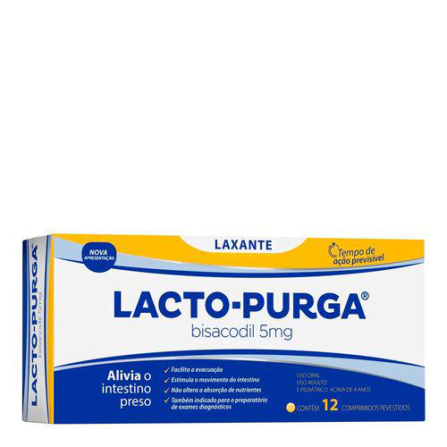 Imagem do produto Laxante Lacto Purga 5Mg 12 12 Comprimidos