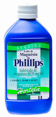 Leite De Magnésia De Phillips 350Ml Líquido Hortela Sem Prescricao