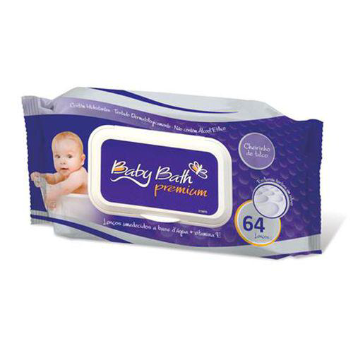 Imagem do produto Lenços Umedecido Baby Bath Premium Com 64 Unidades