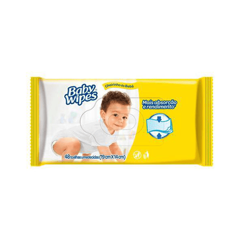 Imagem do produto Lenços Umedecidos Baby Wipes Com 48 Unidades