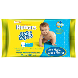 Lenços Umedecidos Huggies Baby Wipes 96Un.