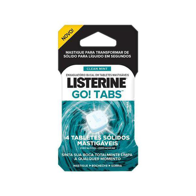 Imagem do produto Listerine Go Tabs Clean Mint Com 4 Tabletes