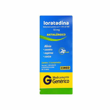 Loratadina Loratadina 10Mg 12 Comprimidos Cimed