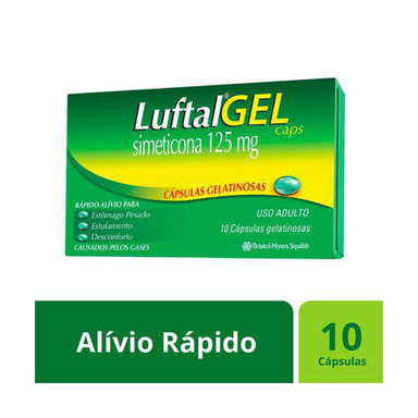 Luftal Gel 125 Mg Com 10 Cápsulas Gelatinosas