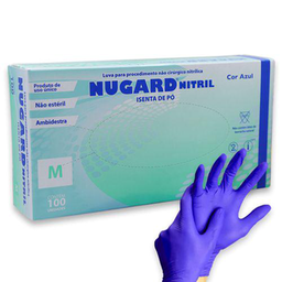 Imagem do produto Luva Para Procedimento Não Cirã`Rgico Cor Azul Tamanho M Com 100 Unidades